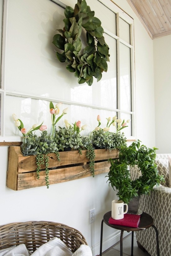 70 DIY Blumenkästen für Balkon und Fenster blumenkasten vasen holz palette