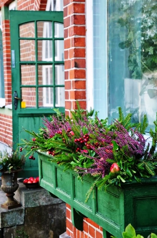 70 DIY Blumenkästen für Balkon und Fenster landhaus stil in grün holz