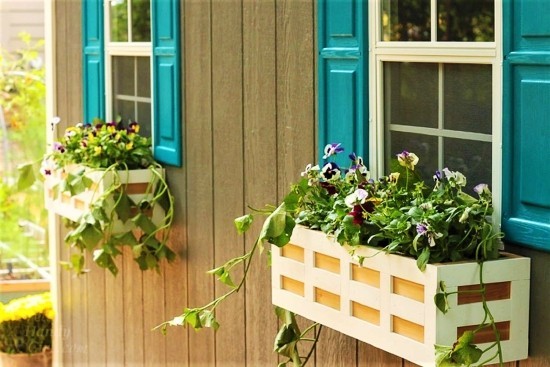 70 DIY Blumenkästen für Balkon und Fenster rustikale diy töpfe am fenster