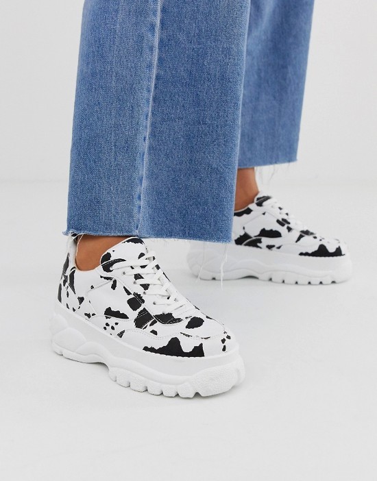Aktuelle Schuhtrends Herbst 2019 und Styling-Tipps sneakers mit kuh muster