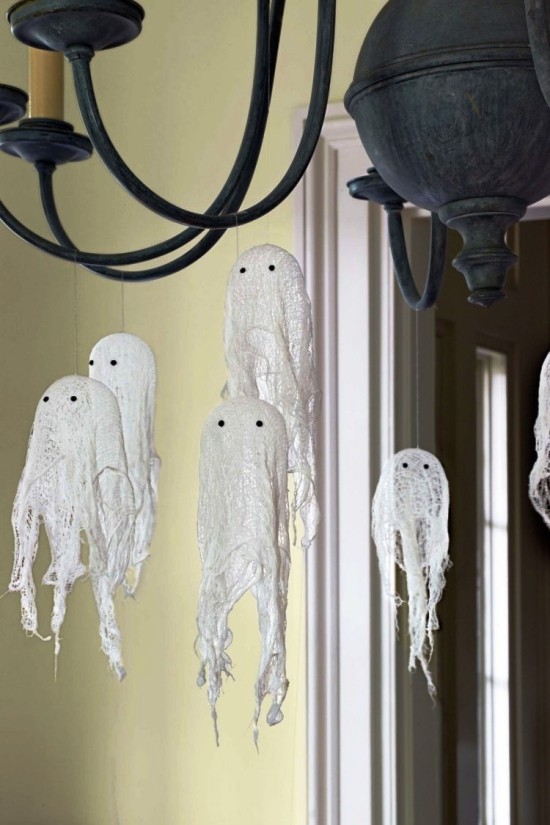 Ideen zum Gespenster Basteln ornament halloween deko geister