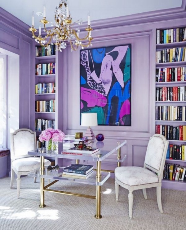So wählen Sie die richtige Pastell Wandfarbe für Ihr Zuhause lila wände mit gold elementen
