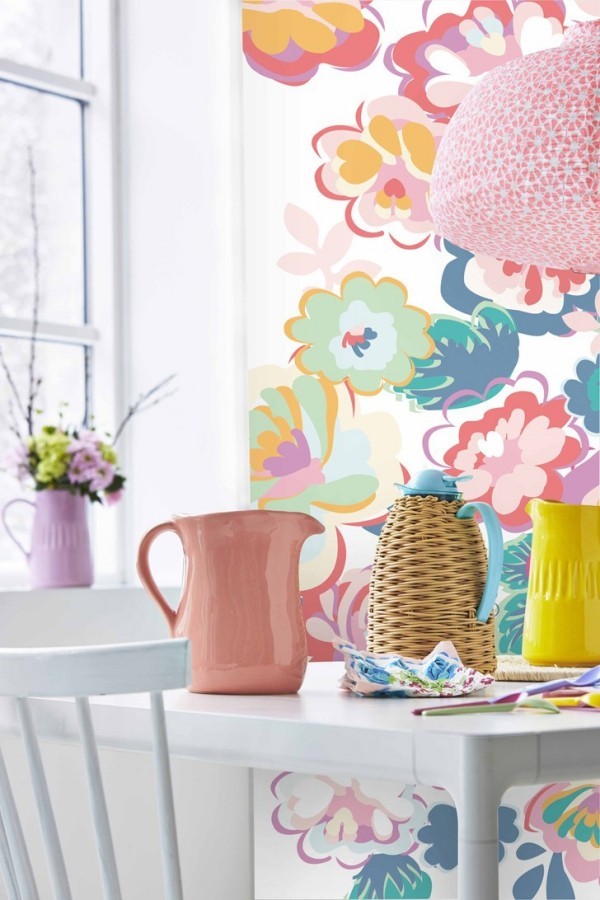 So wählen Sie die richtige Pastell Wandfarbe für Ihr Zuhause tapete mit floralen elementen