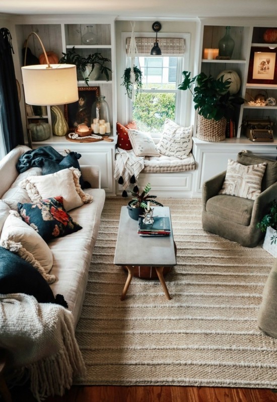 dekoideen herbst wohnzimmer dekorieren herbsttrends 2019