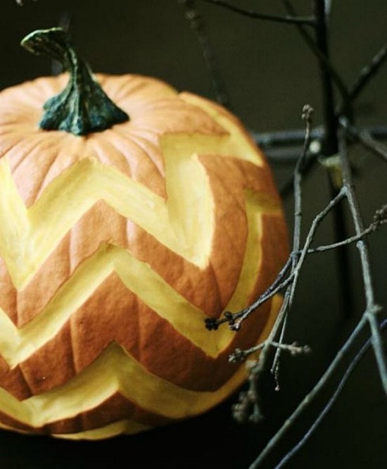 Halloween Kürbis schnitzen – 70 Ideen und Tipps herbst design lustig spiralen