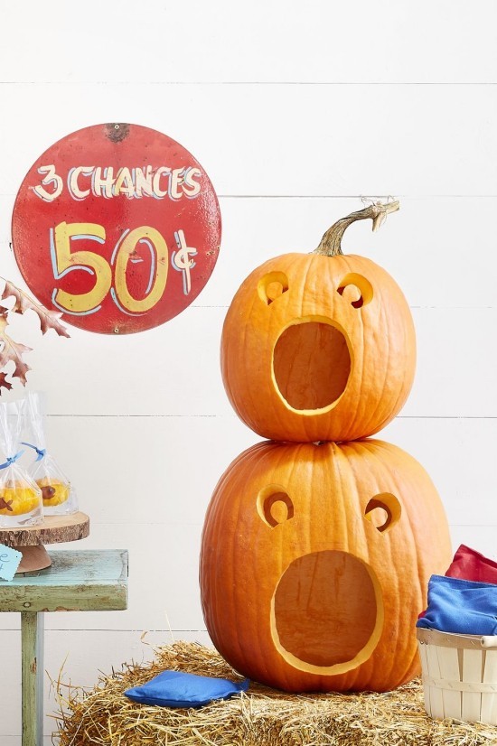 Halloween Kürbis schnitzen – 70 Ideen und Tipps lustige kürbisse ganz einfach