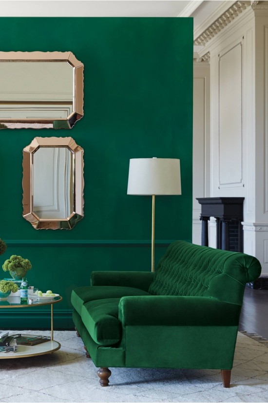 Ist die Wandfarbe Dunkelgrün richtig für Sie Design-Tipps und Ideen juwelen grün smaragd farbe des jahres