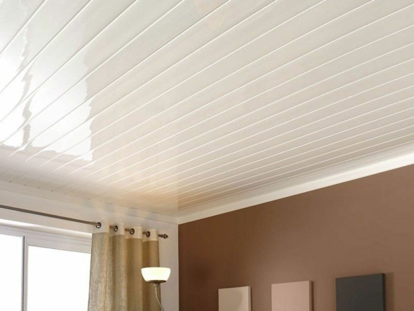 PVC Paneele Deckenpaneele weiß Wohnzimmer