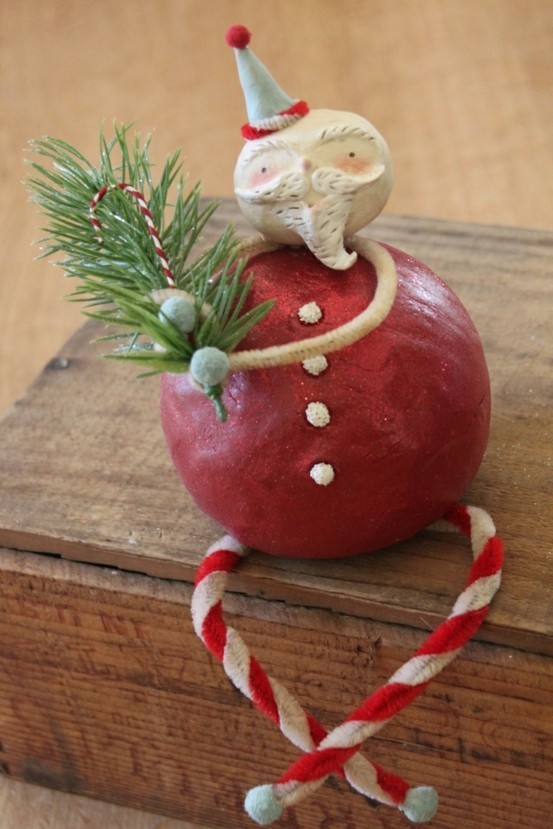 basteln mit pfeiffenputyer weihnachtsdeko selbstgemacht mit fimo