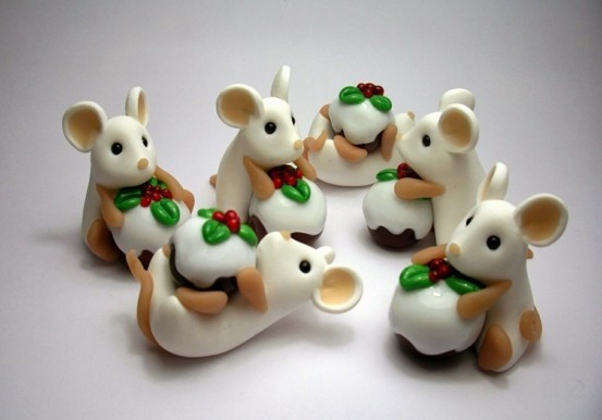 fimo mäuse weihnachtsdeko selbstgemachte