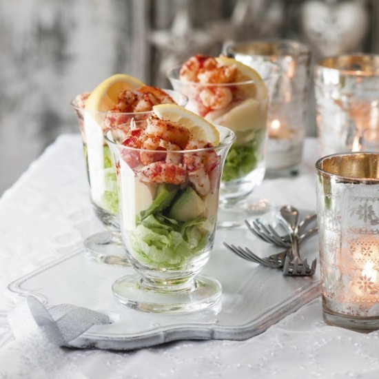 krabensalat im glas weihnachtliche vorspeise weihnachtsrezepte