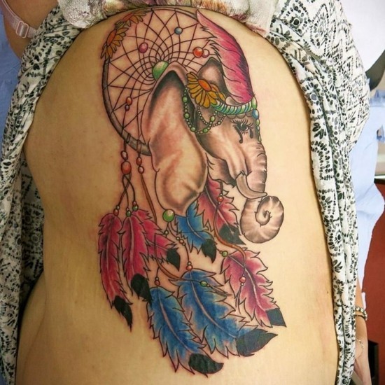 traumfänger tattoo elefant tattoo ideen
