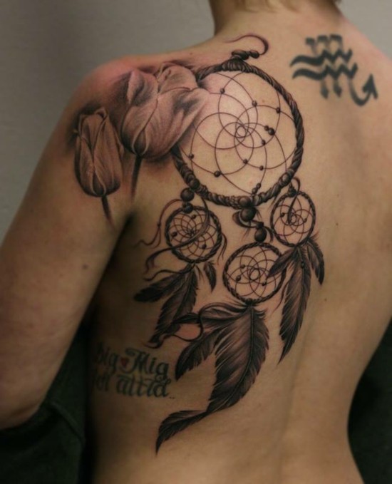 traumfänger tattoo tulpen tattoo ideen