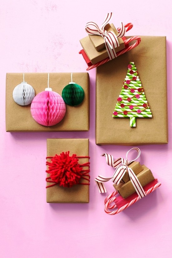 65 festliche Bastelideen für Weihnachten zum Verschenken geschenke hübsch verpacken