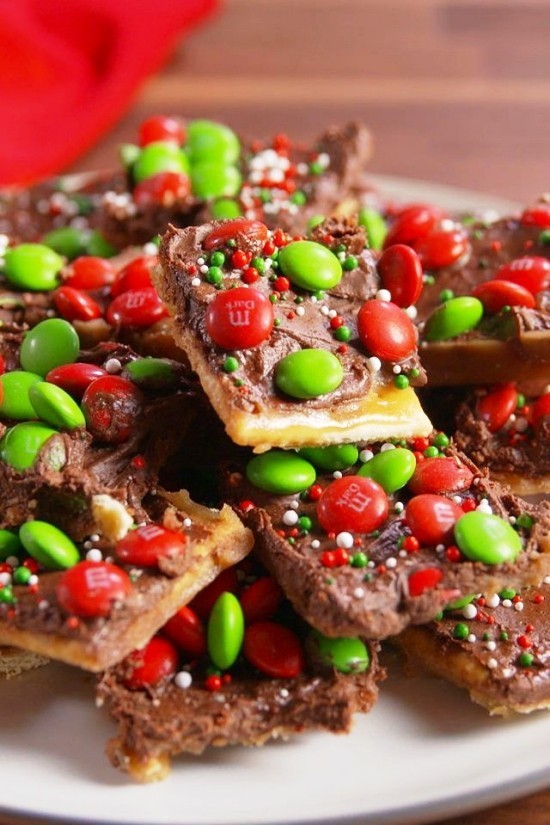 65 festliche Bastelideen für Weihnachten zum Verschenken kekse schokolade mit m und ms machen