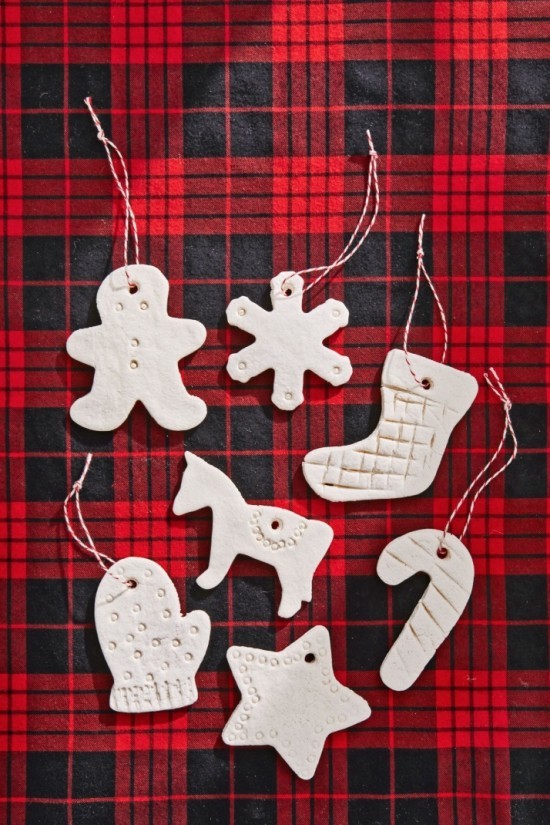65 festliche Bastelideen für Weihnachten zum Verschenken ornamente aus salzteig selber machen