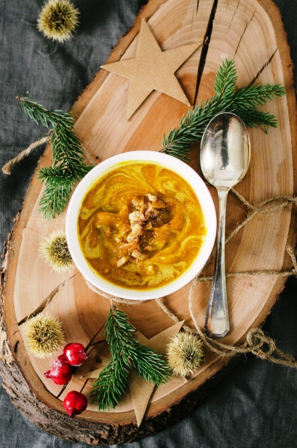 Die beste Maronensuppe zu Weihnachten herzhafte suppe mit kastanien und kürbis
