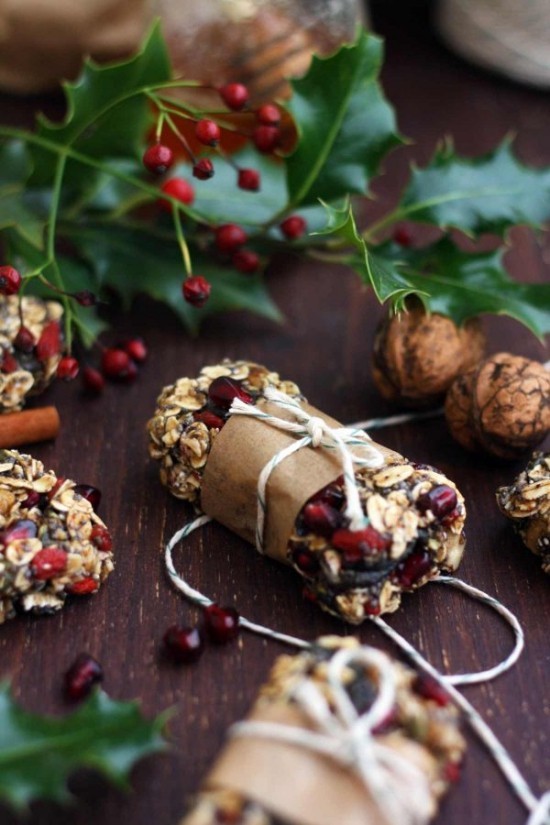 Pfiffige und liebliche Weihnachtsgeschenke basteln für Erwachsene granola sport leckereien süß