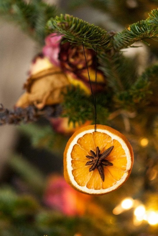 weihnachtsbaumschmuck selber machen orangenscheiben trocknen