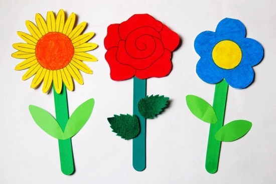 Basteln mit Kindern zum Frühling - 40 kreative Ideen und Anleitung blumen aus eisstielen