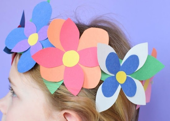 Basteln mit Kindern zum Frühling - 40 kreative Ideen und Anleitung blumen krone papier