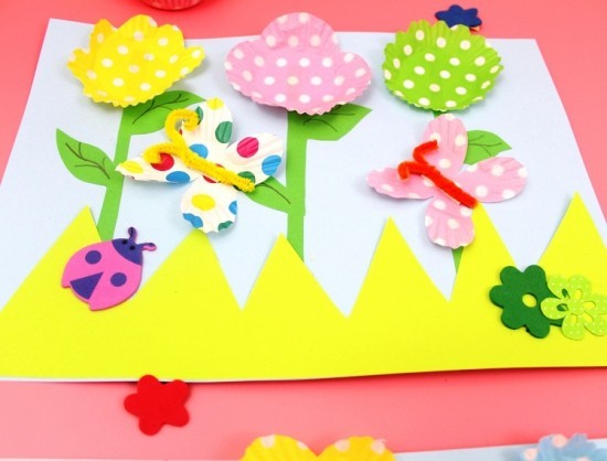Basteln mit Kindern zum Frühling - 40 kreative Ideen und Anleitung kinder basteln mit buntpapier