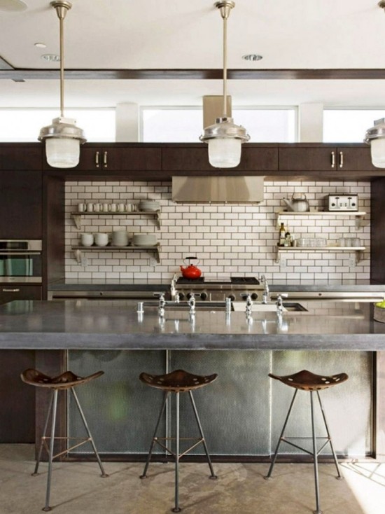 Industrial Style – Tipps und Ideen für die perfekte städtische Einrichtung küche mit küchenplatte metall