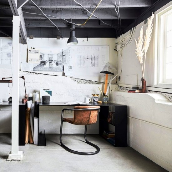 Pampasgras Deko richtig zu Hause in Szene setzen industrial style heimbüro mit ziergras