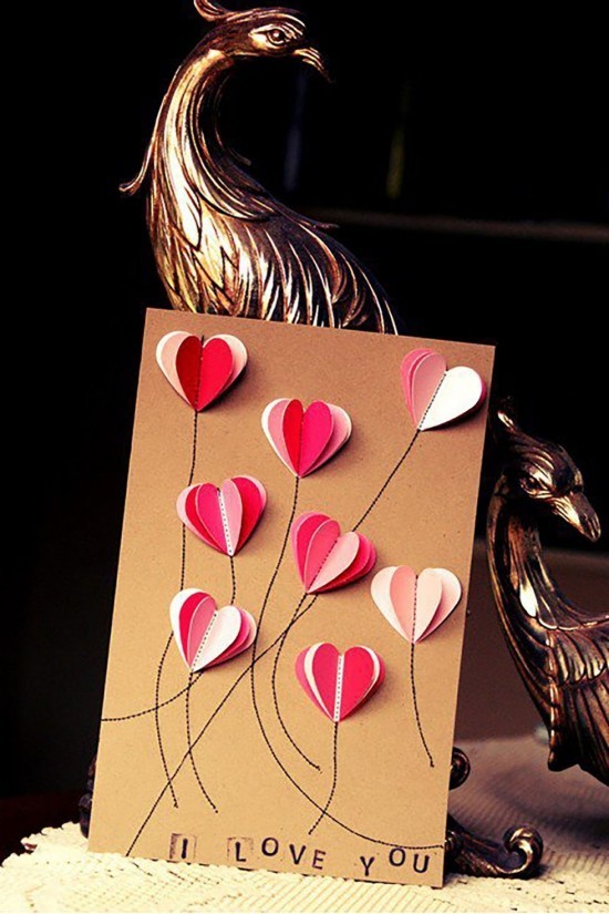 So gestalten Sie die beste Valentinskarte zum 14. Februar 3d herzen ballons diy
