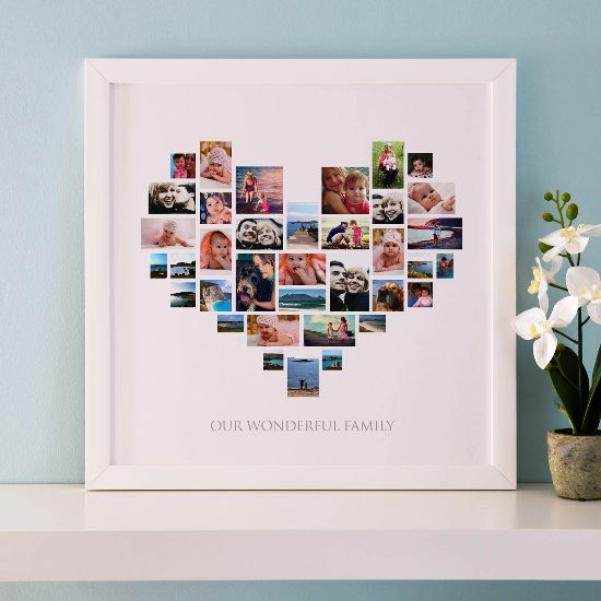 So gestalten Sie die beste Valentinskarte zum 14. Februar foto collage in rahmen