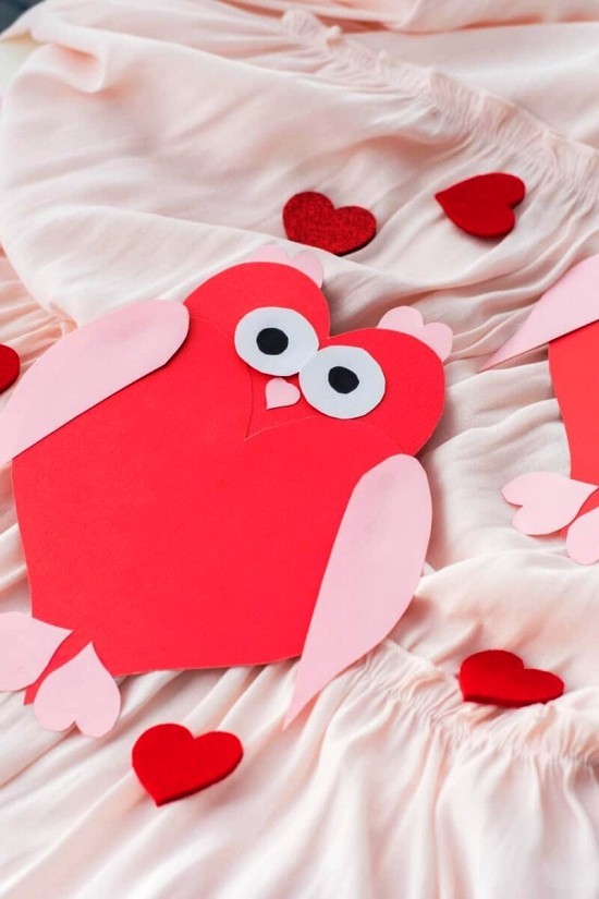 So gestalten Sie die beste Valentinskarte zum 14. Februar süße eule karten kinder