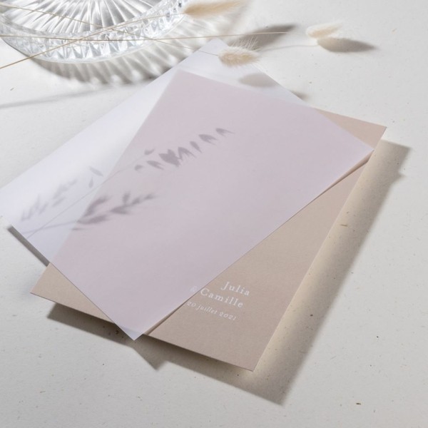 Hochzeitseinladungskarten mit Transparentpapier Atelier Rosemood