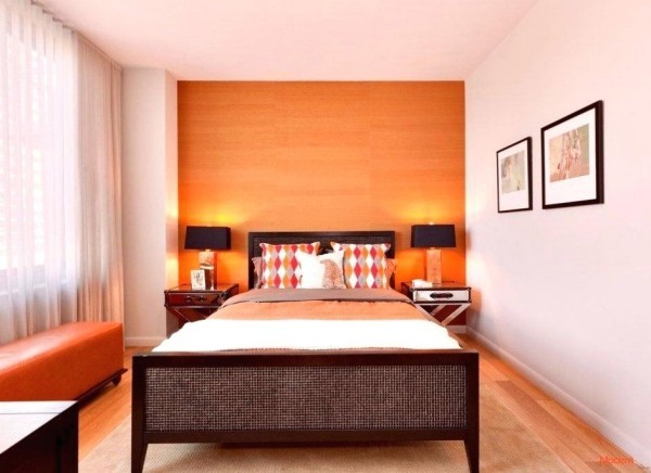 Schicke Schlafzimmer Farbideen für einen gesunden Schlaf belebend und schick in orange