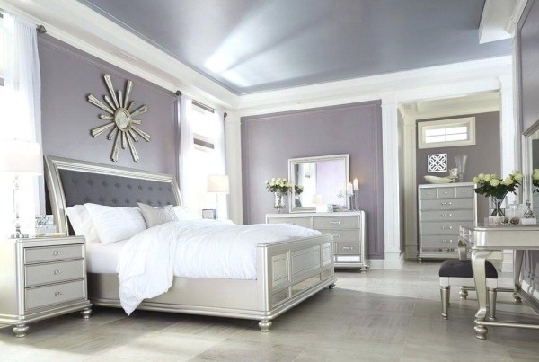 Schicke Schlafzimmer Farbideen für einen gesunden Schlaf luxus in silber modern