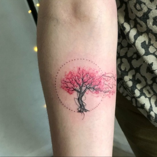 kirschbaum tattoo kirschblüten tattoo