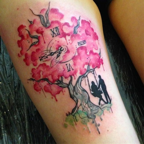 kirschblüten tattoo baum tattoo frauen tattooideen