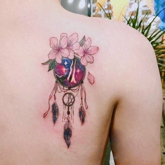 kirschblüten tattoo dreamcatcher tattoo tattoodesigns