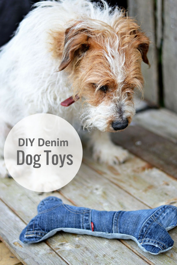 Einfaches Hundespielzeug selber machen, das Bello lieben wird hunde knochen aus jeans