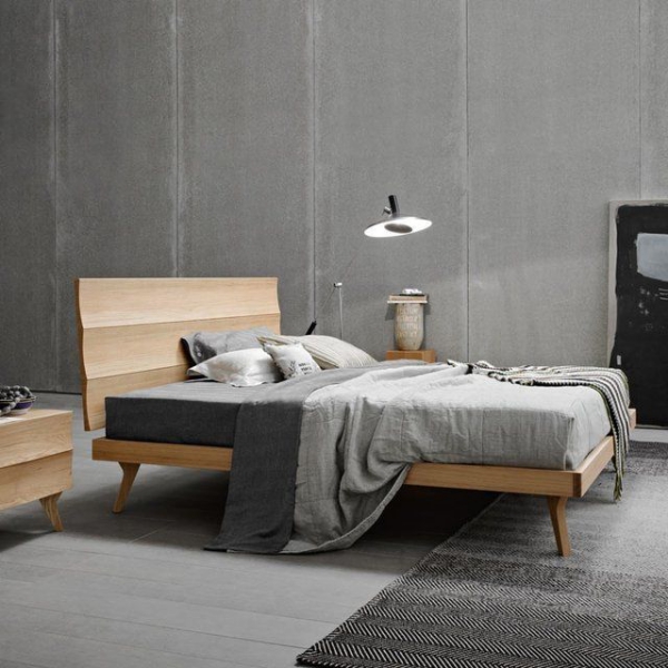 Italienische Schlafzimmer – Eleganz, Stil und Komfort durch italienische Möbel minimal modern grau und holz