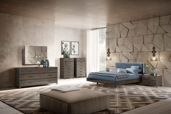 Italienische Schlafzimmer – Eleganz, Stil und Komfort durch italienische Möbel modernes italienisches schlafzimmer beige blau akzent