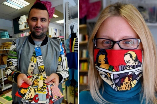 kroatischer designer mundschutz maske comics motive