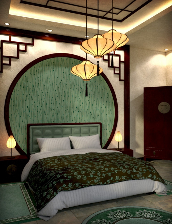 Traumhaftes orientalisches Schlafzimmer einrichten china schlafzimmer schön in grün