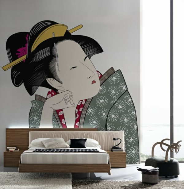 Traumhaftes orientalisches Schlafzimmer einrichten geisha japan inspiriert modern