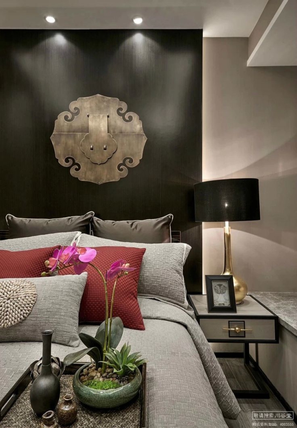 Traumhaftes orientalisches Schlafzimmer einrichten hübsches schlafzimmer mit schwarze akzentwand