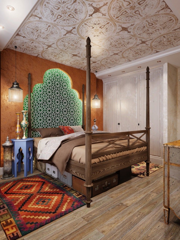 Traumhaftes orientalisches Schlafzimmer einrichten indien schlafzimmer boho chic bunt