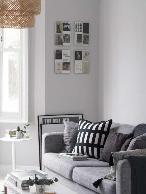 Wandfarbe Hellgrau und wie Sie sie richtig einsetzen wohnzimmer schick modern grau schwarz