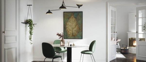 Gerahmte Bilder für Wohnzimmer und andere Räume – Tipps rund um den Kauf abstraktes blatt hübsch natürlich