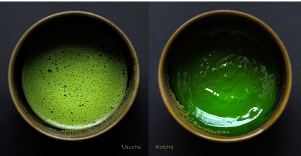 Traditionelle Matcha Tee Zubereitung – Tipps für die perfekte Tasse Grüntee usucha koicha seite an seite