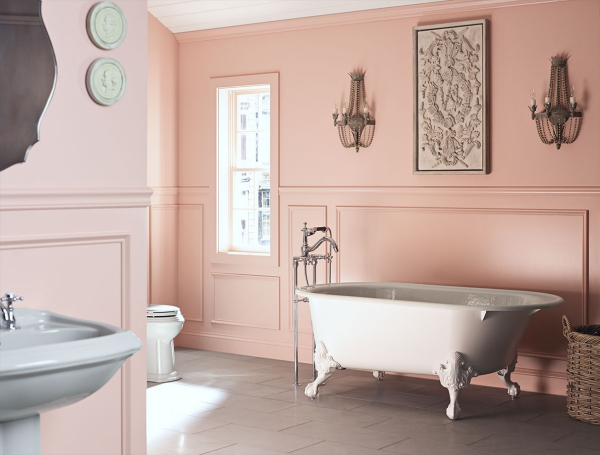 Aktuelle Badeinrichtung Trends und Ideen rosa und grau trend einrichtung