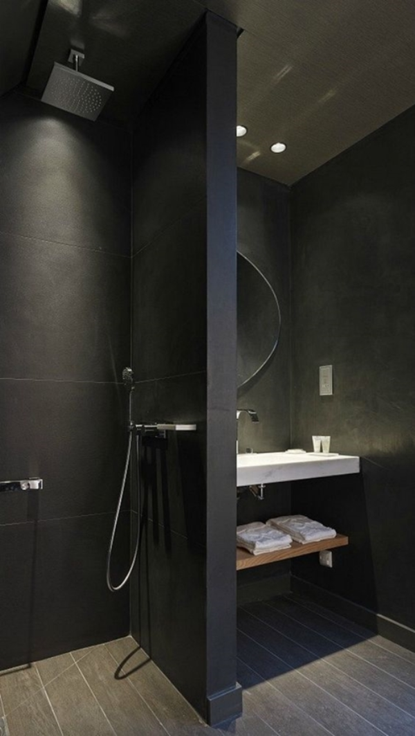 Badezimmer Ideen dunkle Ideen für die Inneneinrichtung